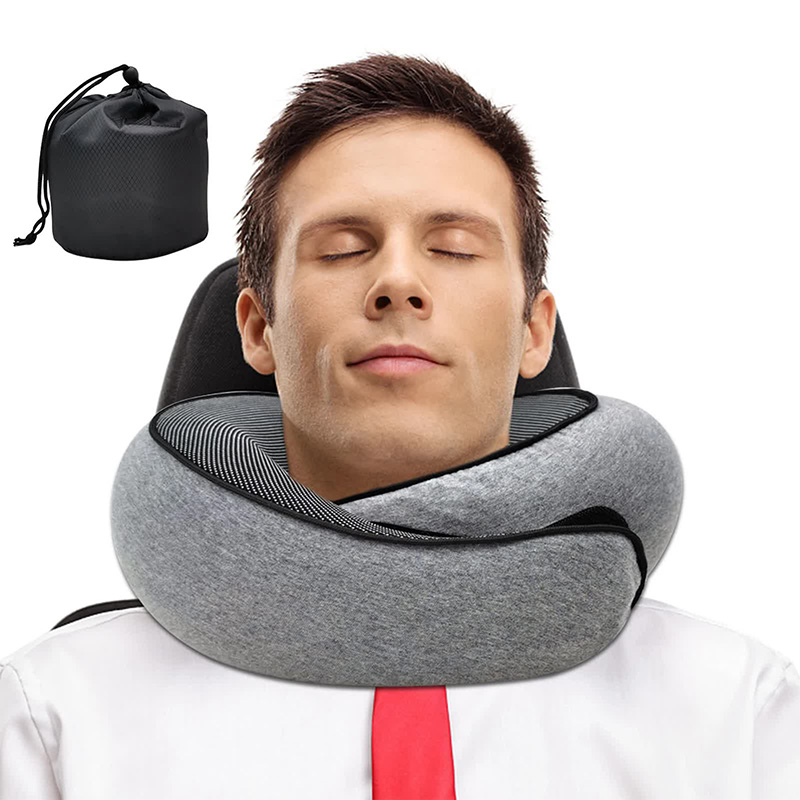 Anti Snore Contour Pillow - 여행용 목베개 메모리폼 U자형 베개 달팽이