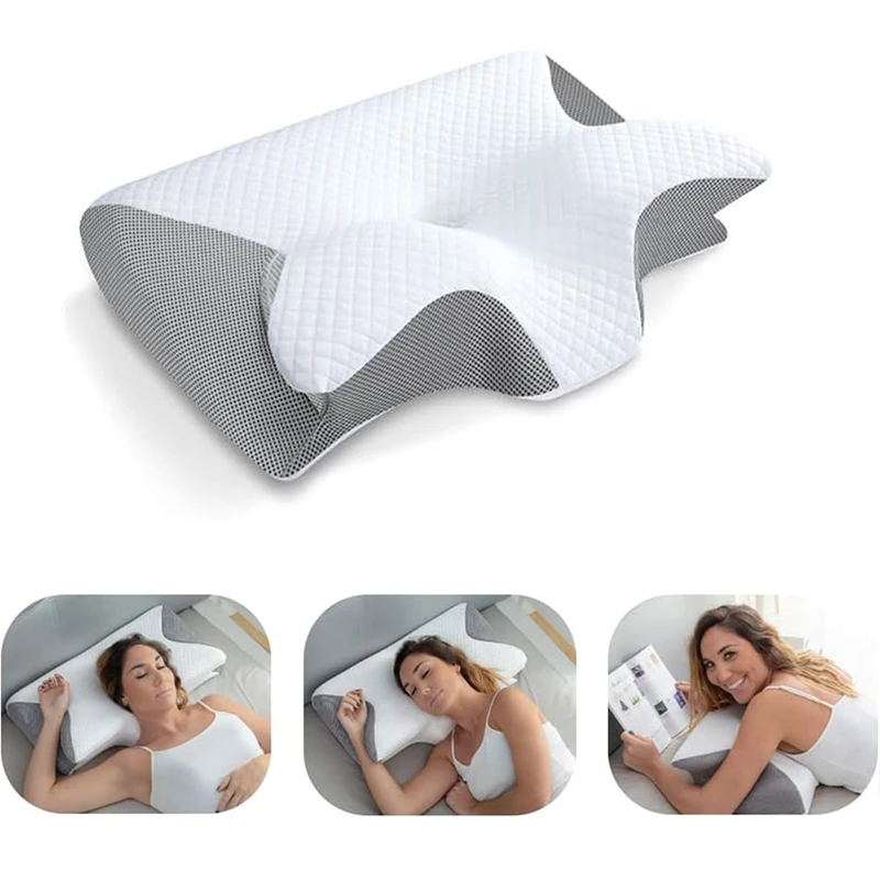 Memory Foam Orthopedic Pillow Neck Pain - 메모리폼 소재의 경추 지지 베개 1개,
