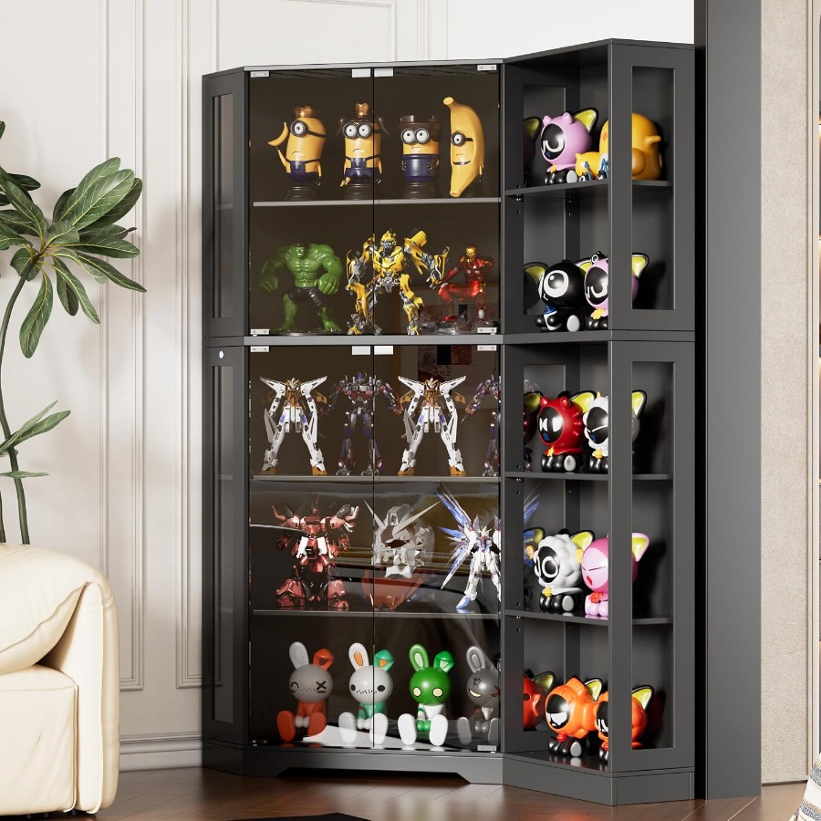 거실에 두고 수집품을 보관할 수 있는, 유리문과 LED - Storage & Organization 리뷰 및 가격