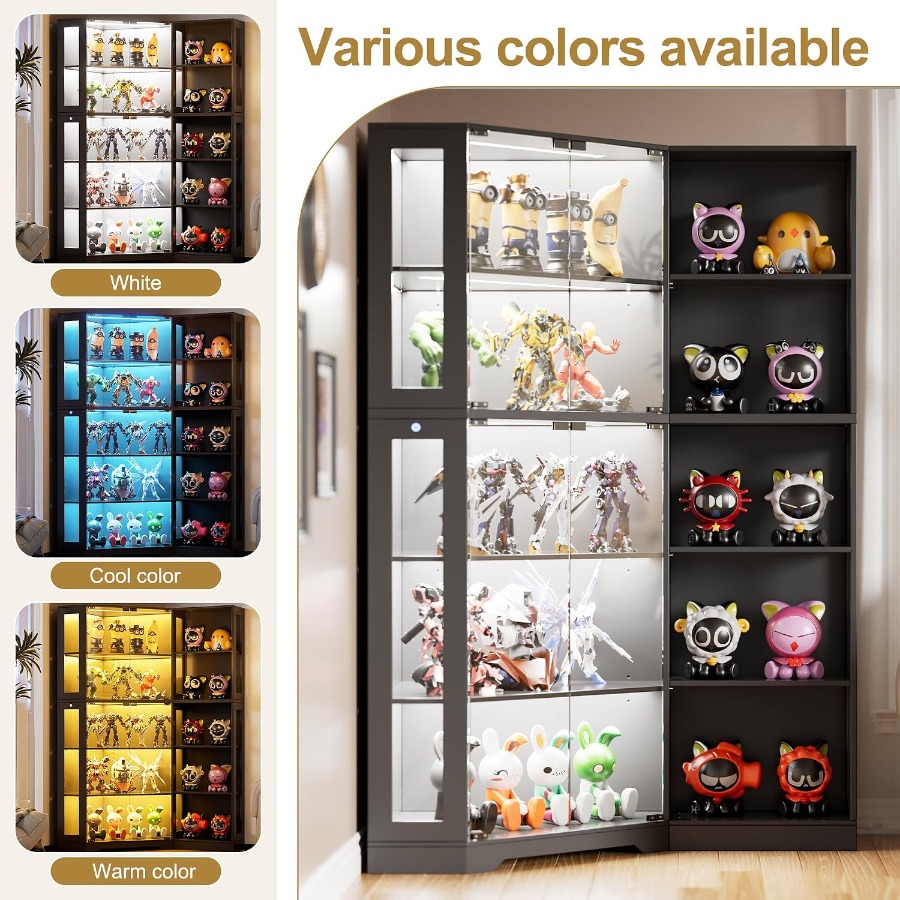 거실에 두고 수집품을 보관할 수 있는, 유리문과 LED - Storage & Organization 리뷰 및 가격