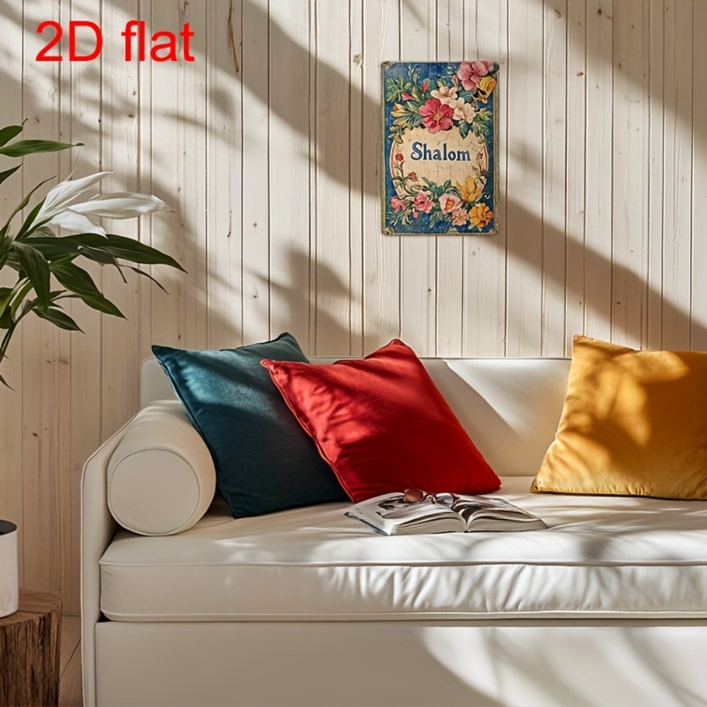 CIFBUY 빈티지 꽃무늬 샬롬 알루미늄 벽 예술 8x - Home Decor 리뷰 및 가격